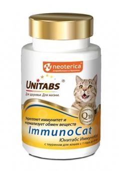 Витамины Unitabs ImmunoCat с Q10 для кошек, 120таб фото, цены, купить
