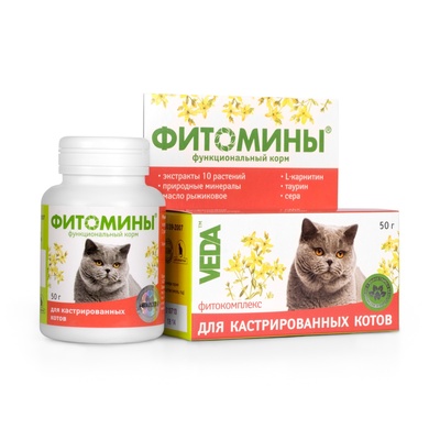 Фитомины для кастрированых кошек 100таб  фото, цены, купить