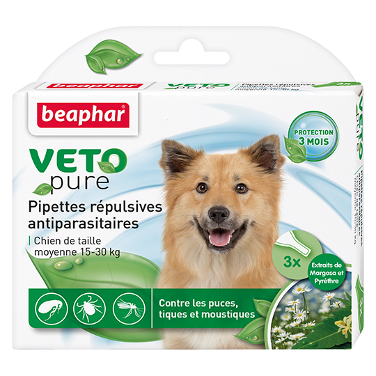  Beaphar VETO pure Био капли для собак (3пип*2мл) 15-30кг фото, цены, купить