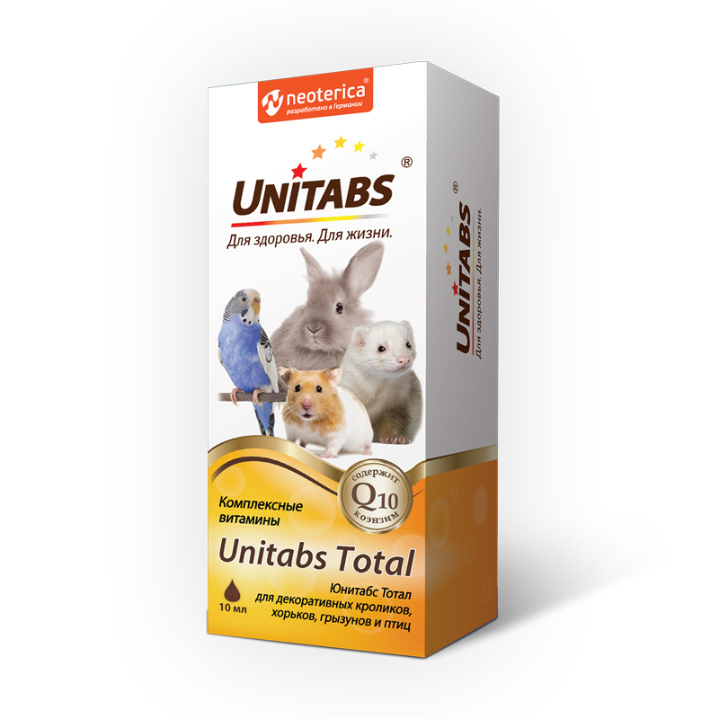 UniTabs Тотал для для кроликов, птиц и грызунов, 10 мл  фото, цены, купить