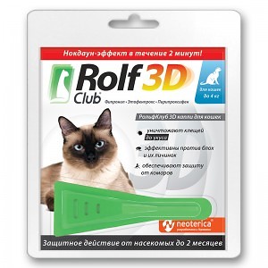 ROLF Club 3D для кошек более 4кг (1 пипетка) фото, цены, купить