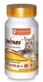 Витамины Unitabs Mama+Kitty c B9 для кошек и котят, 120таб фото, цены, купить