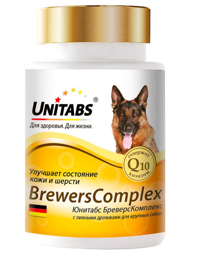 Витамины Unitabs BrewersComplex с Q10 для крупных собак, 100таб фото, цены, купить