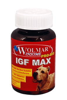 WOLMAR Pro Bio IGF MAX 180таб (1т/20кг) для собак крупных пород фото, цены, купить