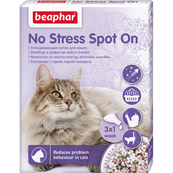 No Stress Beaphar Стоп Стресс капли на холку для кошек (3*0,4мл) фото, цены, купить