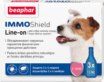 Vermicon Line-on/IMMO Shield для собак 1-15кг (3 пипетки) фото, цены, купить