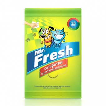Салфетки влажные Mr.Fresh, гигиенические, антисептические,  15 шт фото, цены, купить