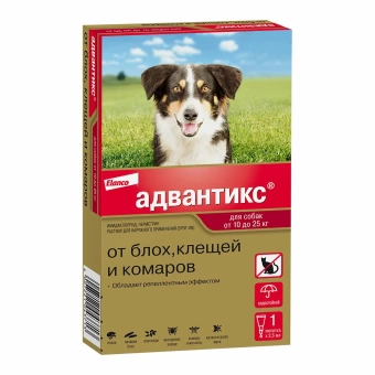 Адвантикс для собак (1 пипетка) 10-25кг фото, цены, купить