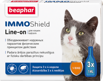 Vermicon Line-on/IMMO Shield для кошек 1-10кг (3 пипетки) фото, цены, купить