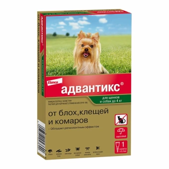 Адвантикс для собак (1 пипетка) до 4кг фото, цены, купить