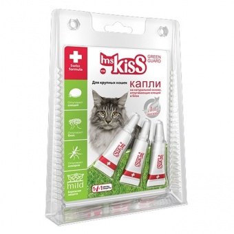 Ms.Kiss капли на холку для кошек более 2кг (3 пипетки) фото, цены, купить