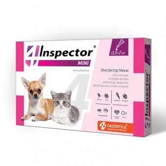 капли в холку Inspector MINI для кошек и собак (1 моно пипетка) 0,5-2кг фото, цены, купить