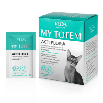 MY TOTEM ACTIFLORA синбиотический комплекс для кошек 30пакетиков*1г фото, цены, купить